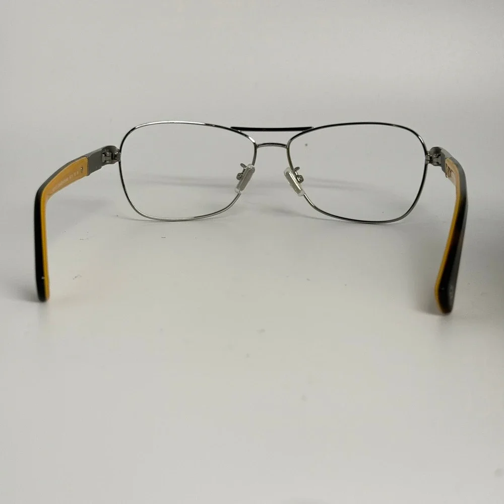 Coach HC 7012 Caroline Silver Dark Tortoise Aviator Eyeglass Frames 56-14-130